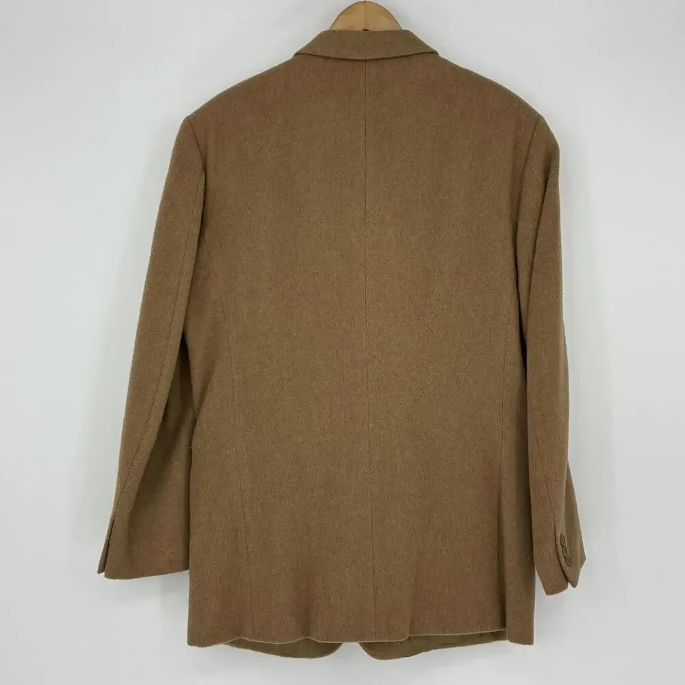 Camelhair Men's Pure Camel hair Soft Warm 3 Button Blazer Jacket Size L42